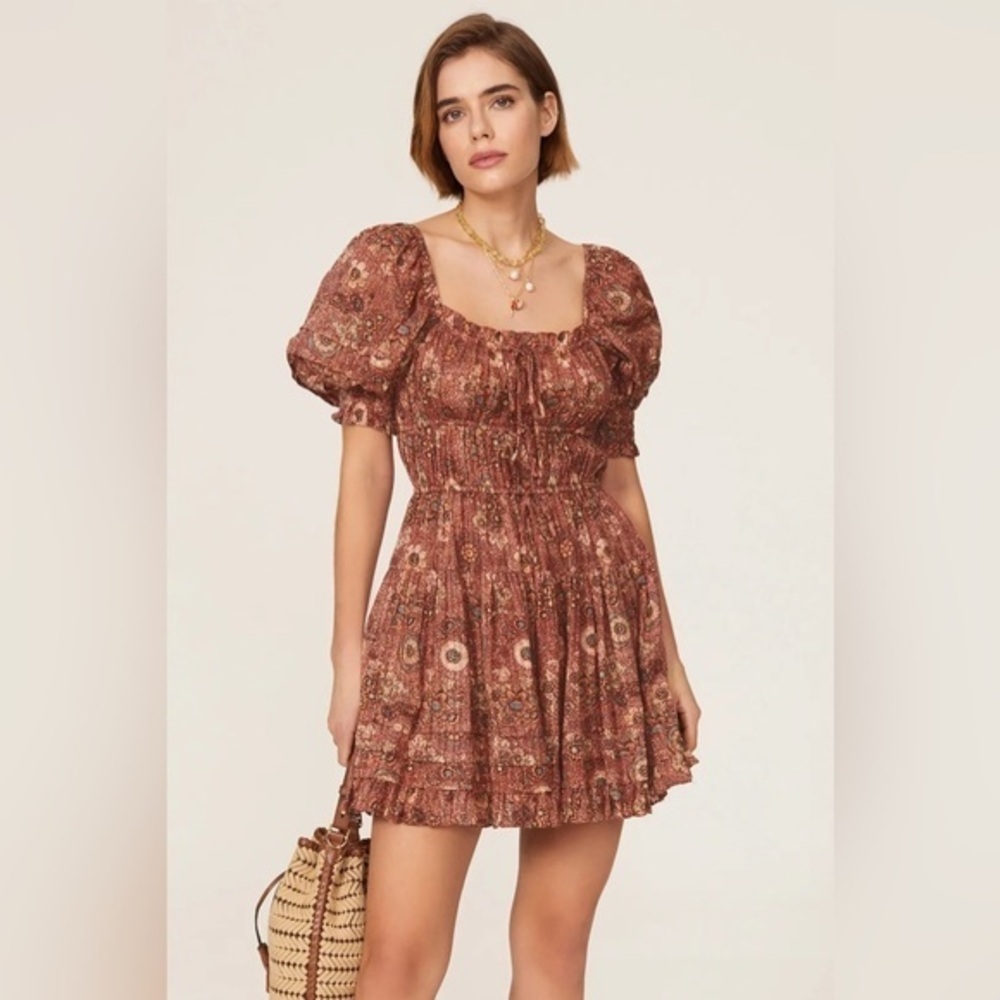 Ulla Johnson Juniper Puff Sleeve Mini Dress Floral Size 8